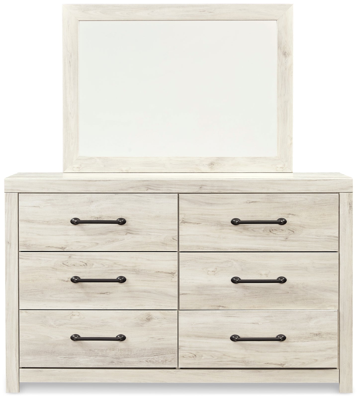 Cambeck  Panel Headboard With Mirrored Dresser