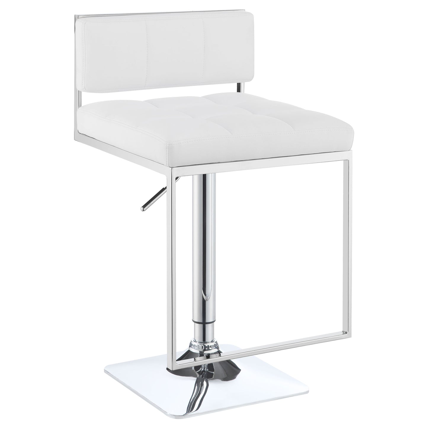 Alameda Adjustable Bar Stool White and Chrome