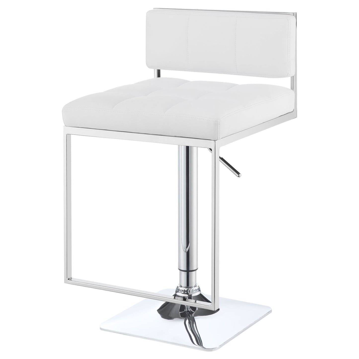 Alameda Adjustable Bar Stool White and Chrome