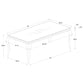 Carone Rectangular 81-inch Glass Top Dining Table White