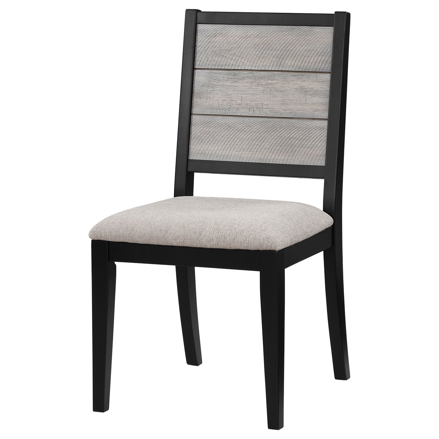 Elodie Wood Dining Side Chair Grey and Black (Set of 2)