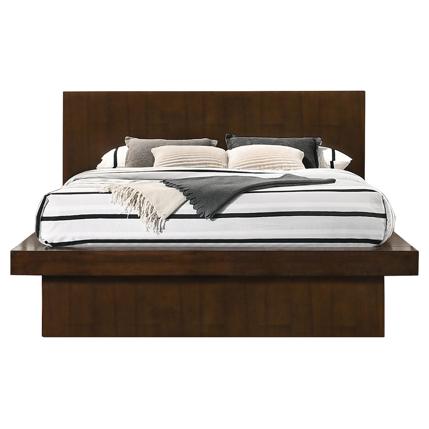 Jessica 4-piece Queen LED Bedroom Set Cappuccino