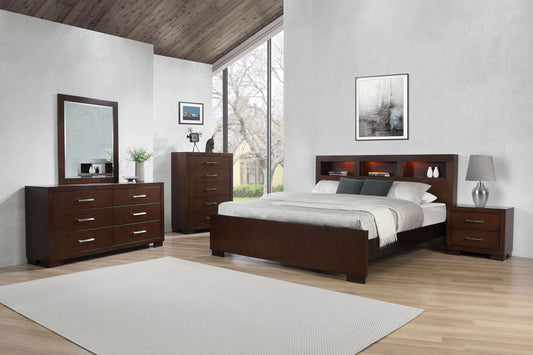 Jessica 4-piece Eastern King Bedroom Set Cappuccino