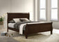 Louis Philippe Wood Full Sleigh Bed Cappuccino