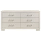 Jessica 6-piece Eastern King LED Bedroom Set Cream White