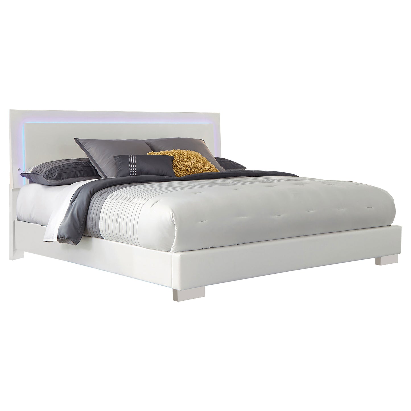 Felicity 5-piece California King Bedroom Set White Gloss