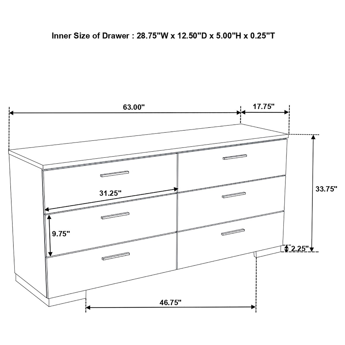 Felicity 4-piece Queen Bedroom Set White High Gloss