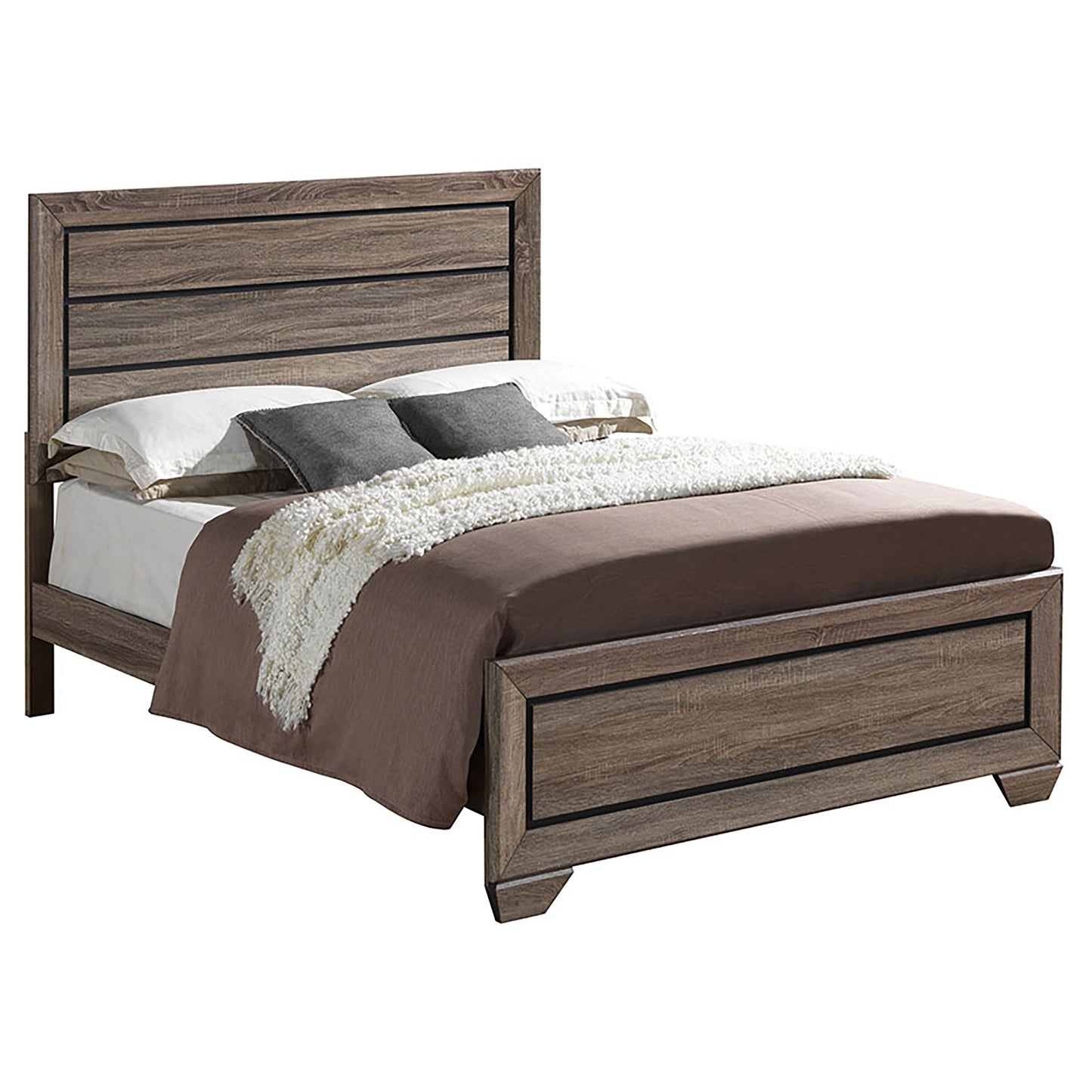 Kauffman 5-piece California King Bedroom Set Washed Taupe