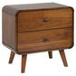 Robyn 2-drawer Nightstand Bedside Table Dark Walnut