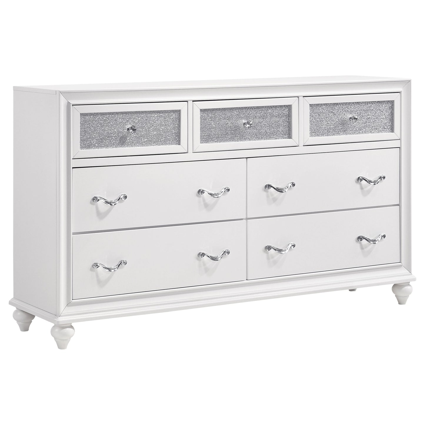 Barzini 5-piece Eastern King Bedroom Set White