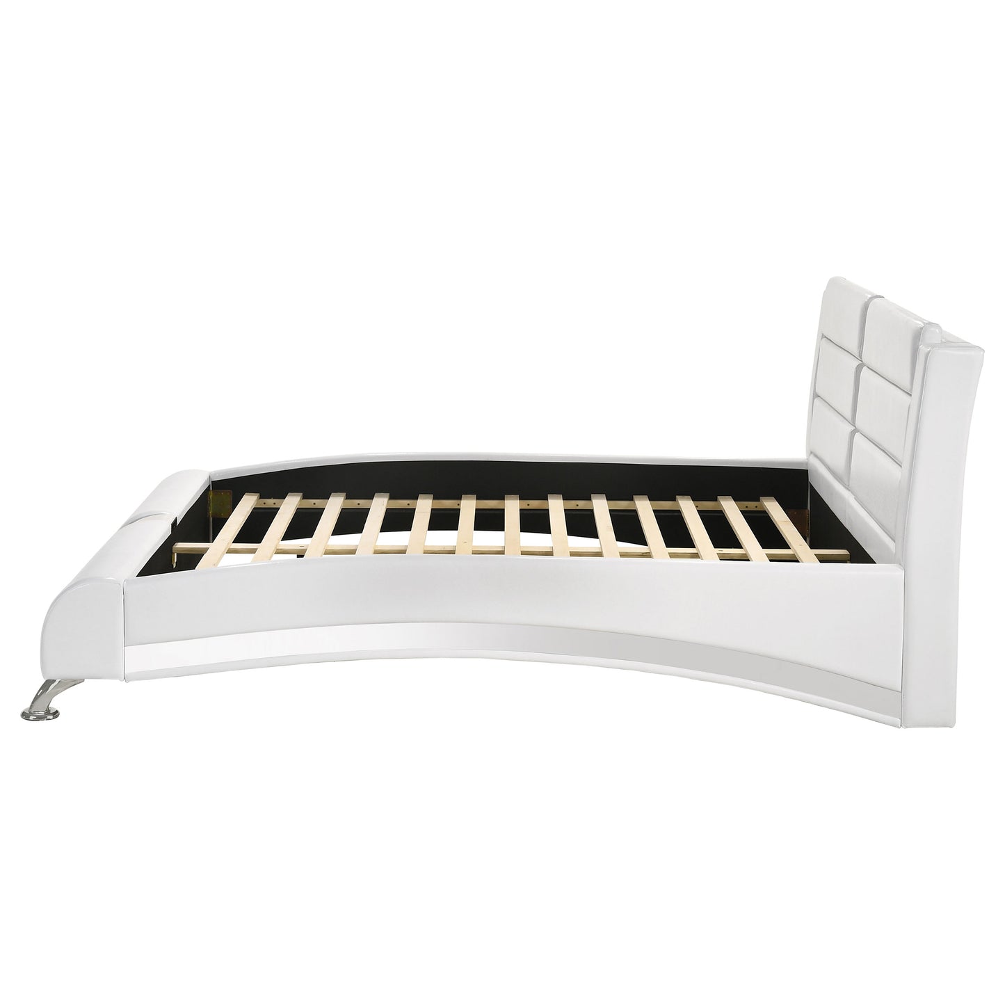 Jeremaine Upholstered Queen Sleigh Bed White