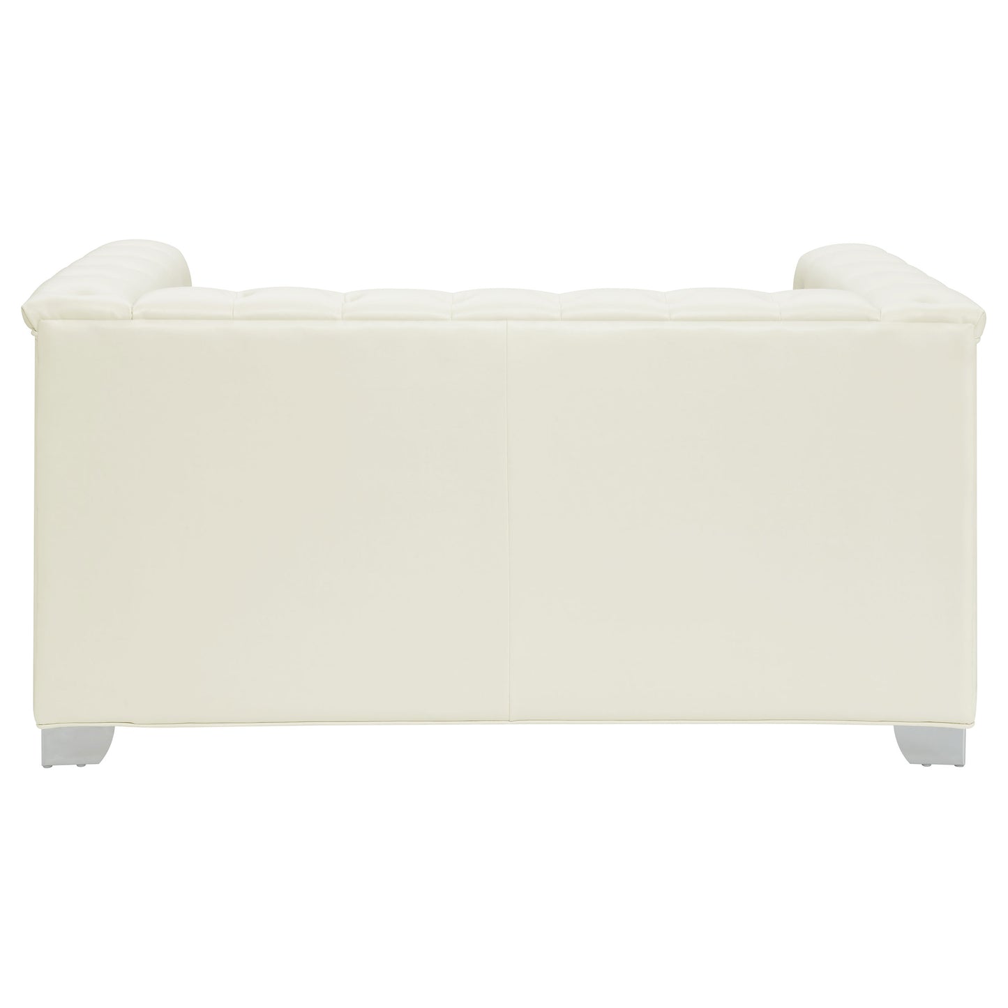 Chaviano 2-piece Upholstered Track Arm Sofa Set Pearl White