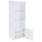 Jude 3-shelf Engineered Wood Media Tower High Gloss White