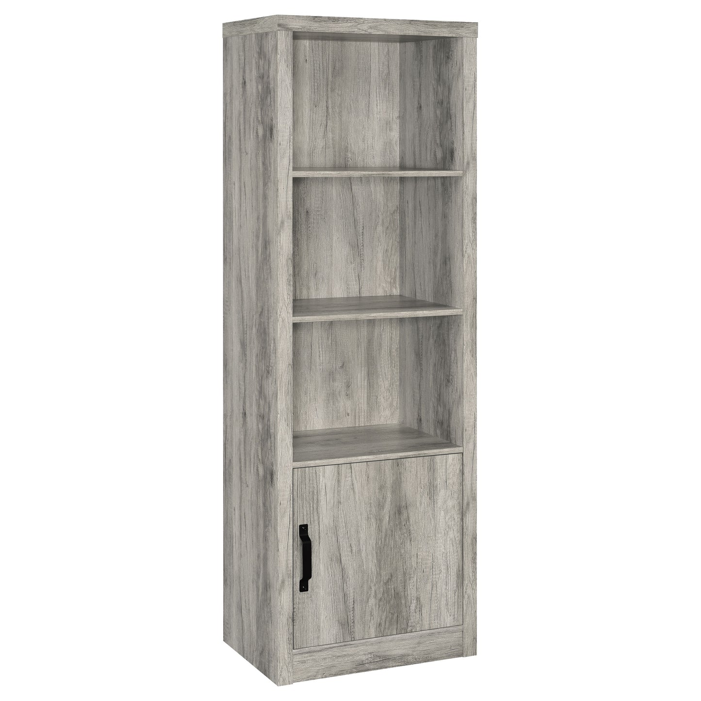 Burke 3-shelf Engineered Wood Media Tower Grey Driftwood