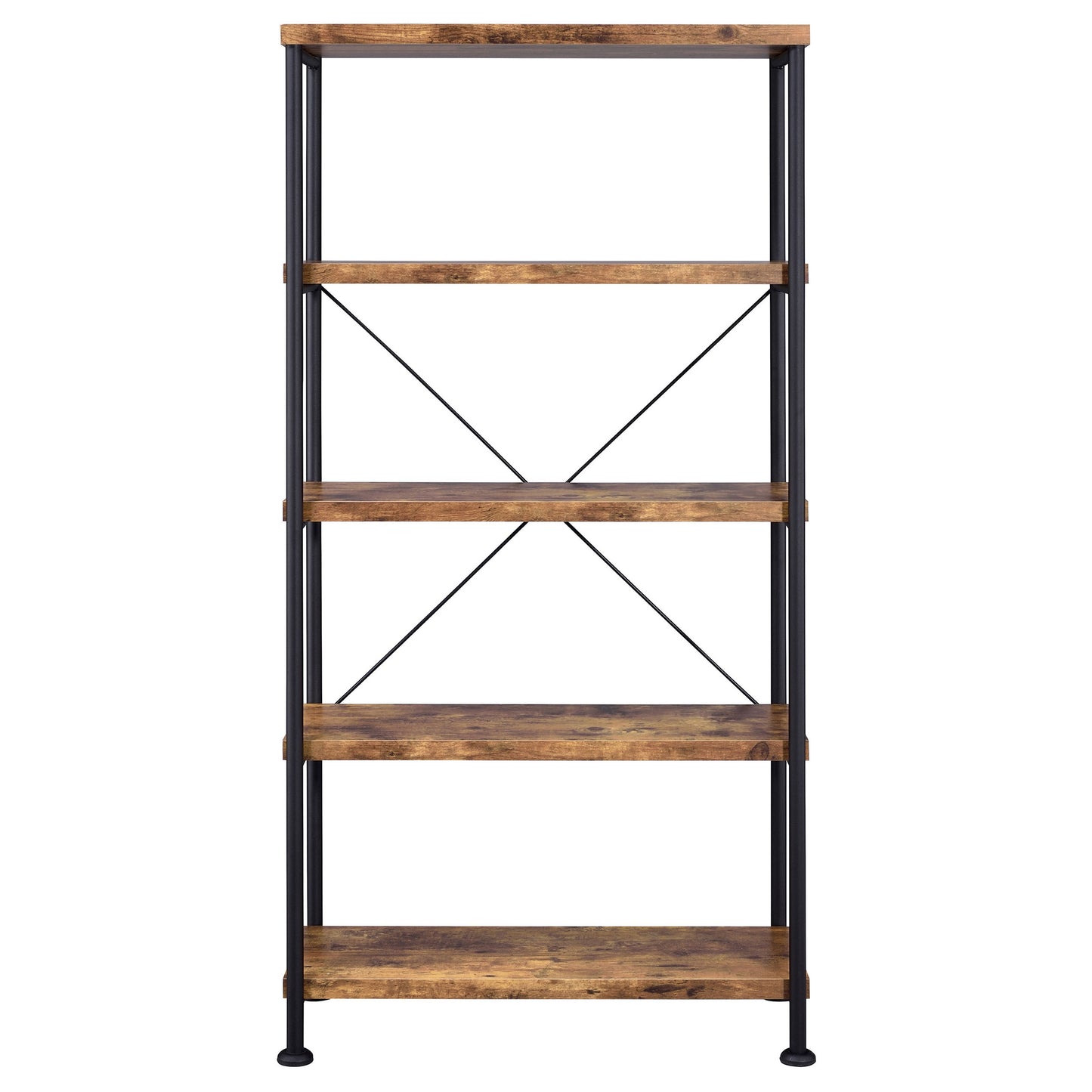 Analiese 63-inch 4-shelf Bookshelf Rustic Nutmeg