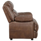 Ellington Upholstered Padded Arm Accent Chair Dark Brown