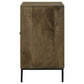 Zaria 2-door Wood Trellis Accent Storage Cabinet Brown