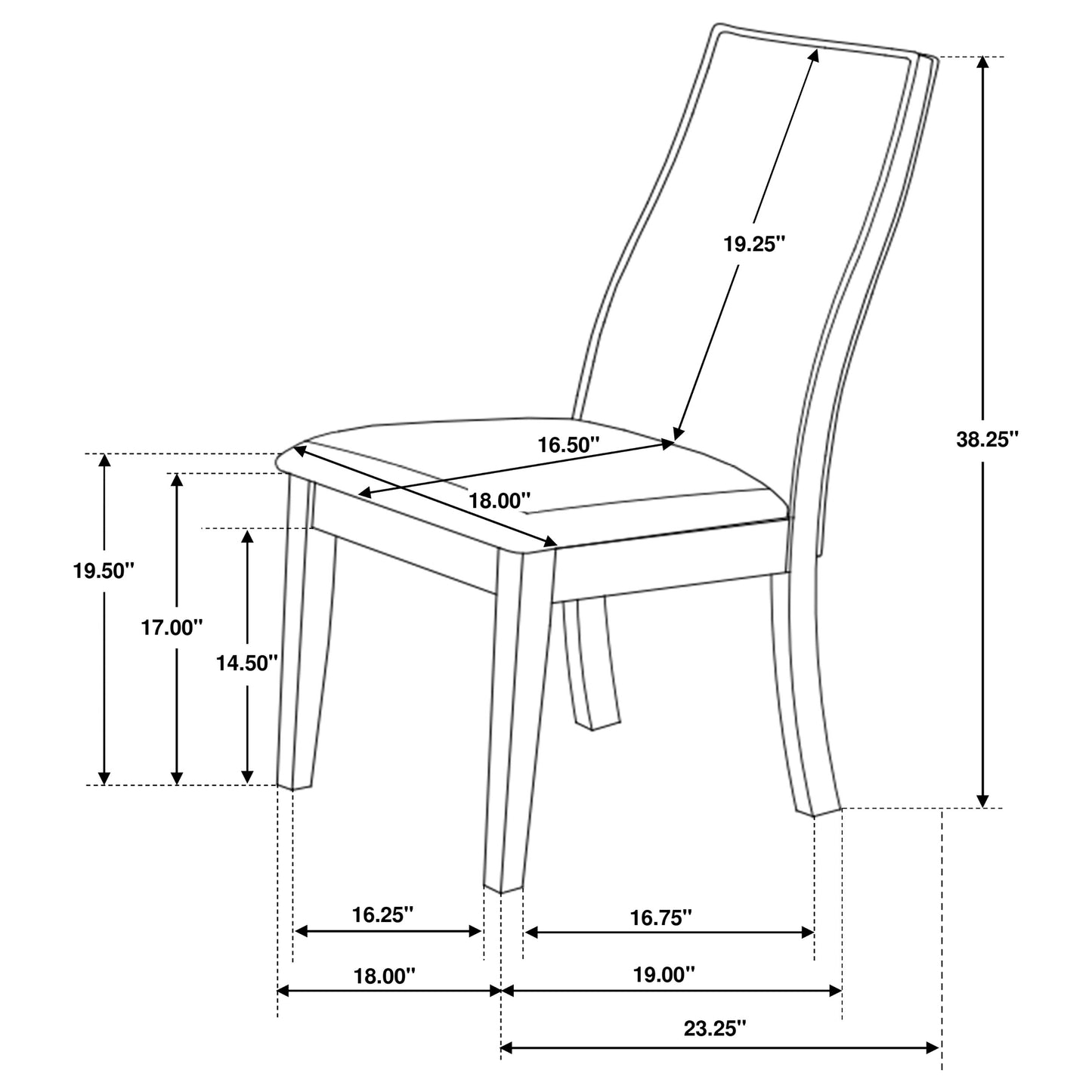 Spring Creek Upholstered Dining Chair Chocolate (Set of 2)