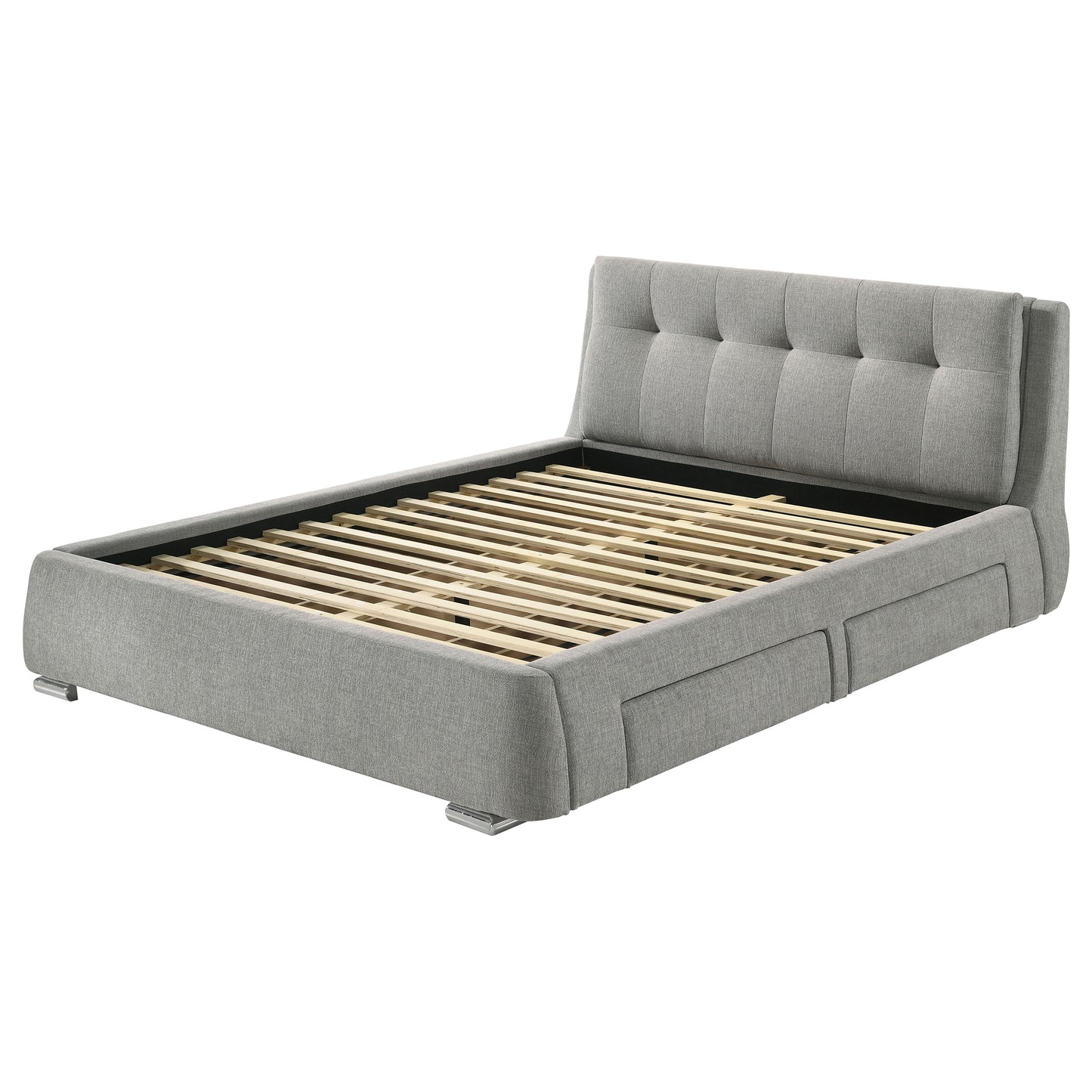 Fenbrook Upholstered Queen Storage Panel Bed Grey