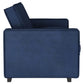 Gretchen Upholstered Convertible Sleeper Sofa Bed Navy Blue