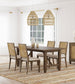 Matisse 5-piece Rectangular Dining Table Set Light Brown