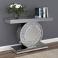 Bergenia LED Mirrored Entryway Sofa Console Table Silver