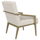 Kirra Upholstered Metal Arm Accent Chair Cream