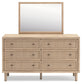 Cielden Queen Panel Headboard with Mirrored Dresser