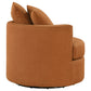 Debbie Upholstered Swivel Accent Chair Burnt Orange