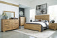 Galliden King Panel Bed with Mirrored Dresser, Chest and 2 Nightstands