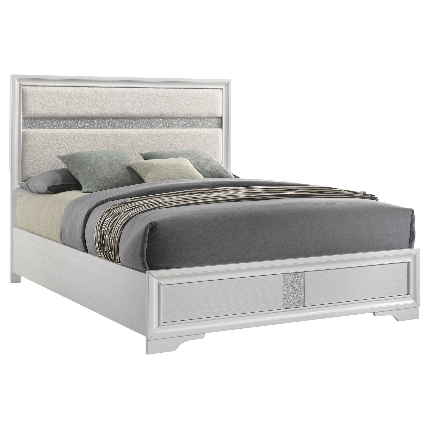 Miranda 55-inch Upholstered Full Panel Bed White