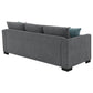 Storey Upholstered Sleeper Sectional Chaise Sofa Grey