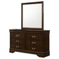 Louis Philippe 6-drawer Dresser with Mirror Cappuccino