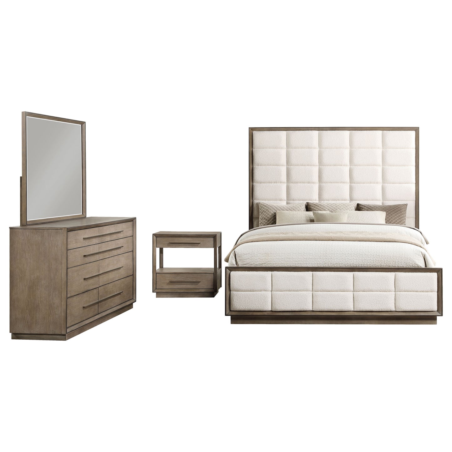 Durango 4-piece Eastern King Bedroom Set Taupe Oak