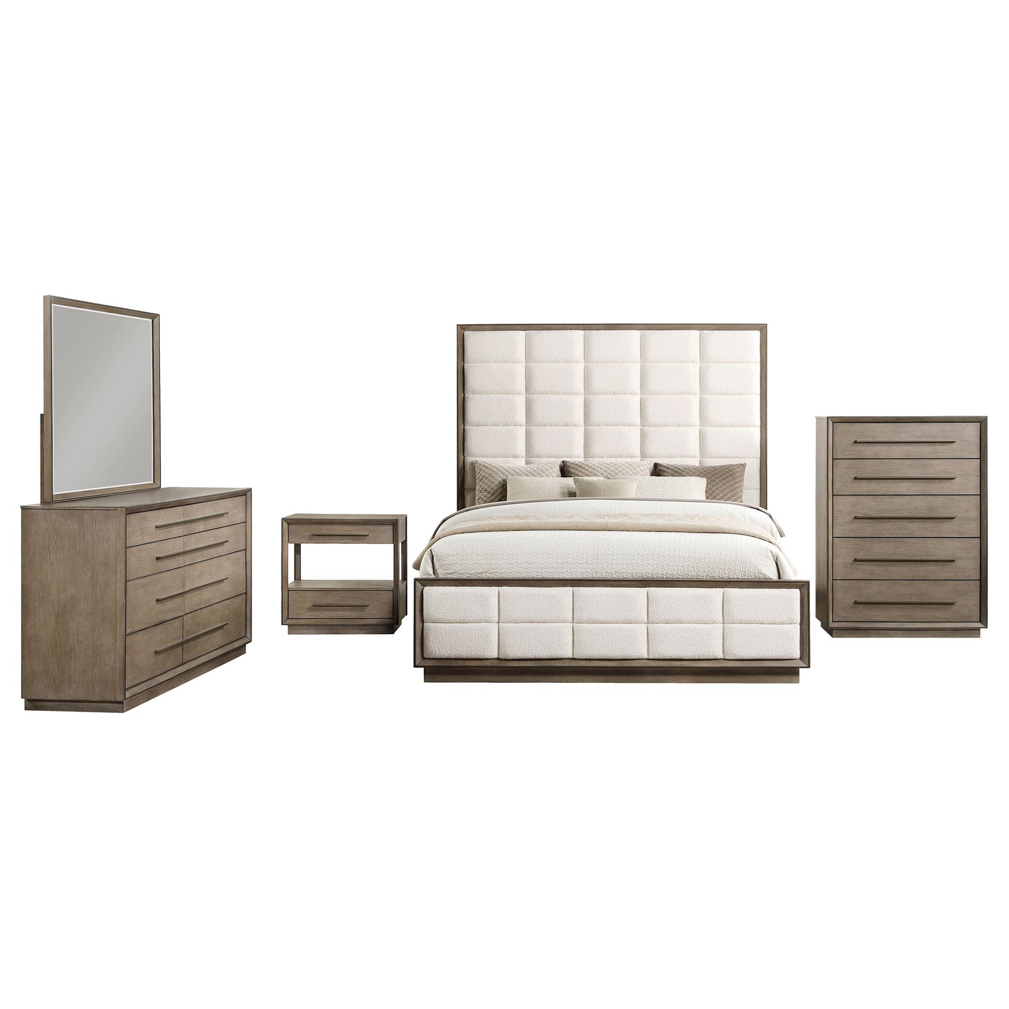 Durango 5-piece California King Bedroom Set Taupe Oak