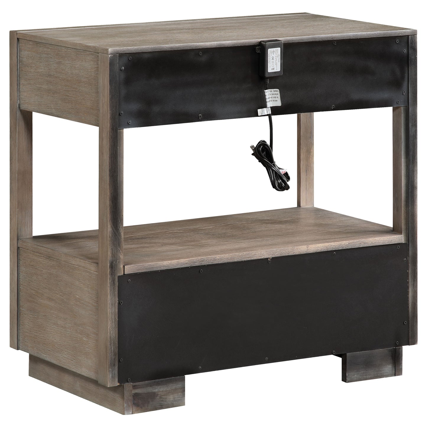 Durango 2-drawer Nightstand Bedside Table Taupe Oak