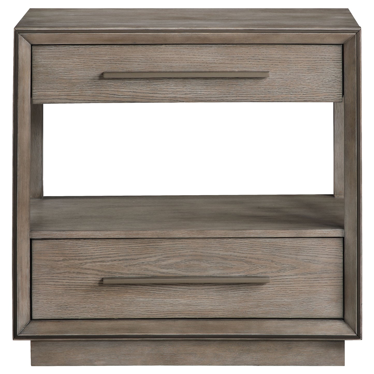 Durango 2-drawer Nightstand Bedside Table Taupe Oak