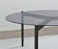 Rosalie Round Smoked Glass Top Coffee Table Grey