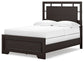 Covetown Full Panel Bed with Nightstand