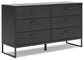 Socalle Twin Platform Bed with Dresser, Chest and 2 Nightstands