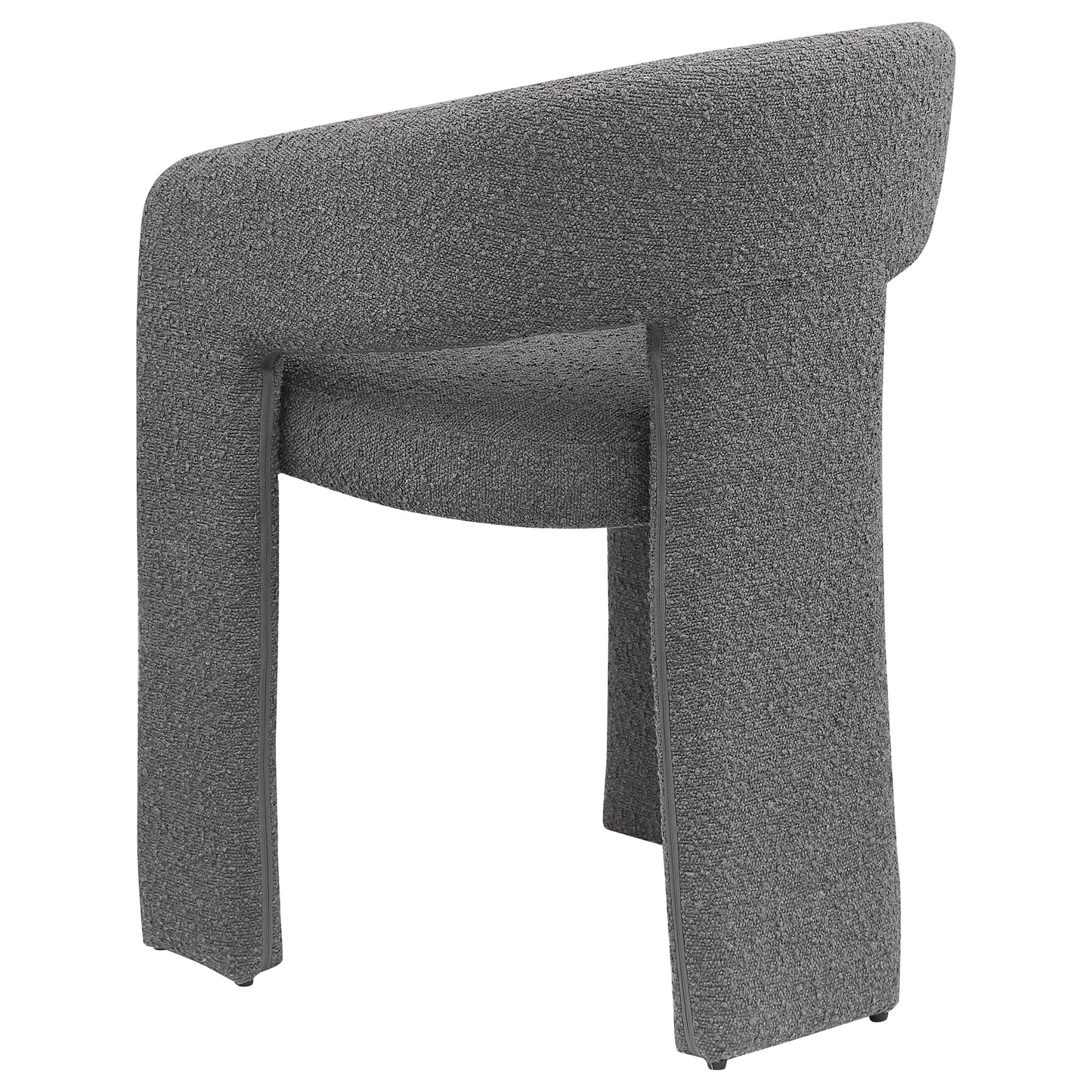 Eudora Boucle Upholstered Dining Arm Chair Grey (Set of 2)