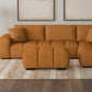 Camacho Rectangular Upholstered Tufted Ottoman Orange