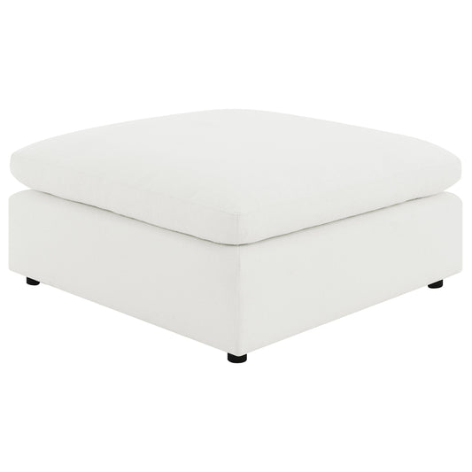 Raleigh Boucle Upholstered Ottoman Ivory
