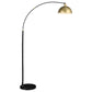 Gloria 74-inch Arched Dome Shade Metal Floor Lamp Black