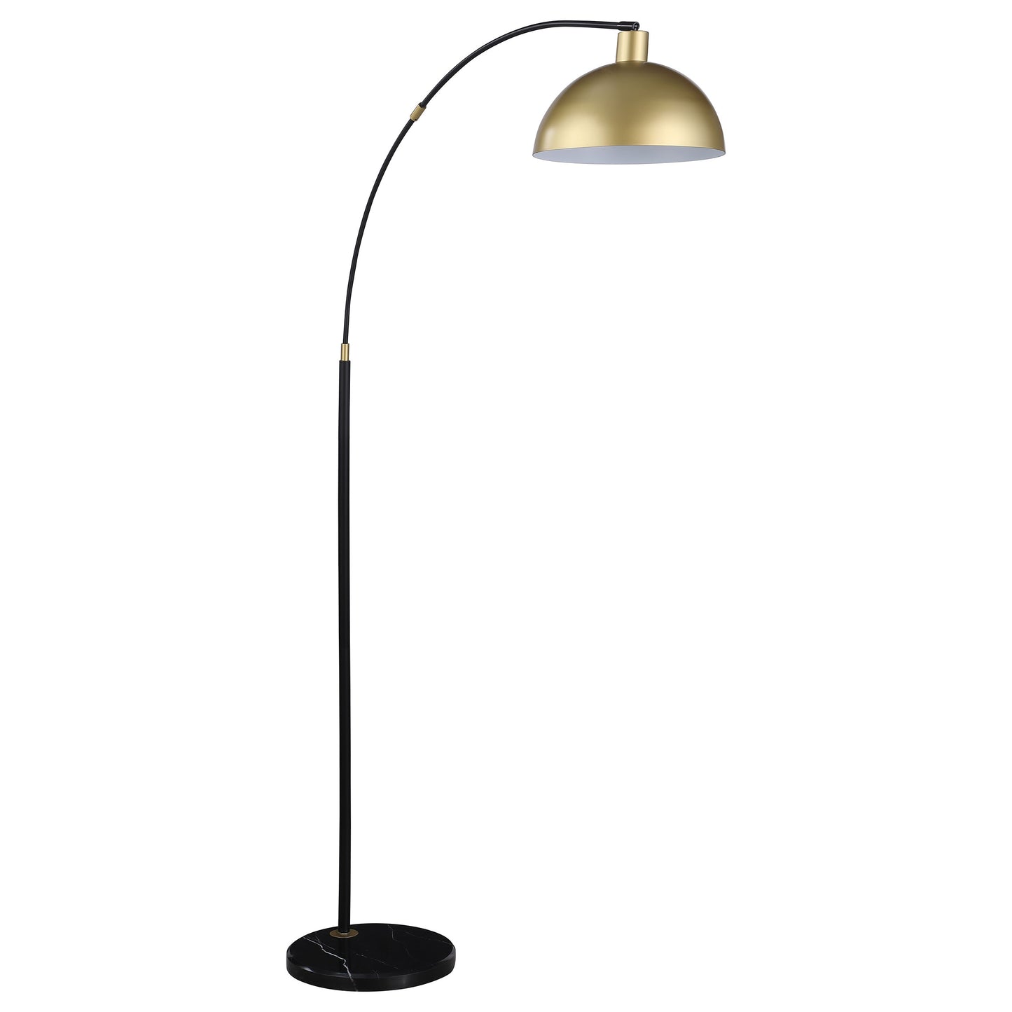 Gloria 74-inch Arched Dome Shade Metal Floor Lamp Black