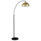 Gloria 74-inch Arched Dome Shade Metal Floor Lamp Black