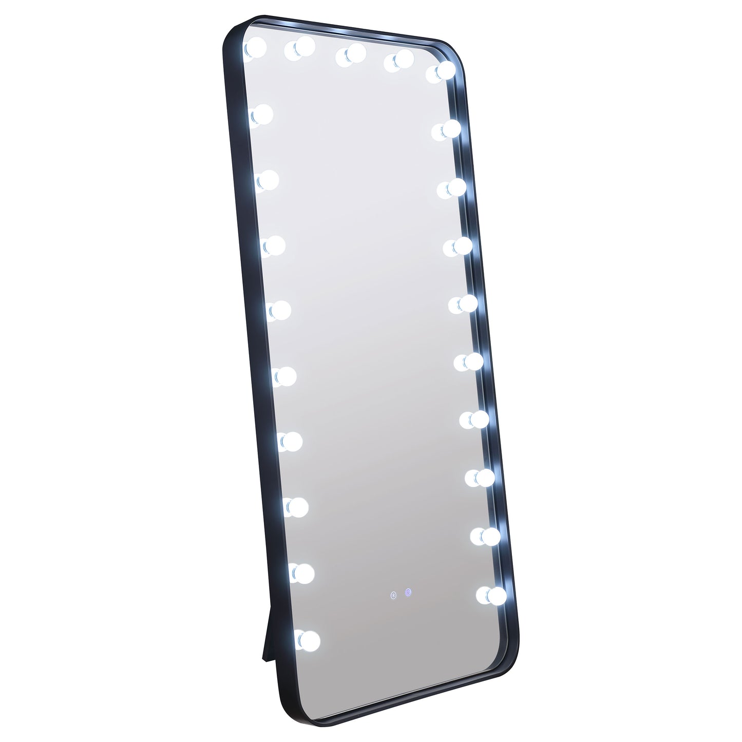 Canton 32 x 71 Inch LED Standing Mirror with Speakers Black