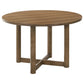 Crestmore 5-piece 46-inch Round Wood Dining Table Set Walnut