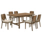 Crestmore 7-piece Rectangular Dining Table Set Walnut