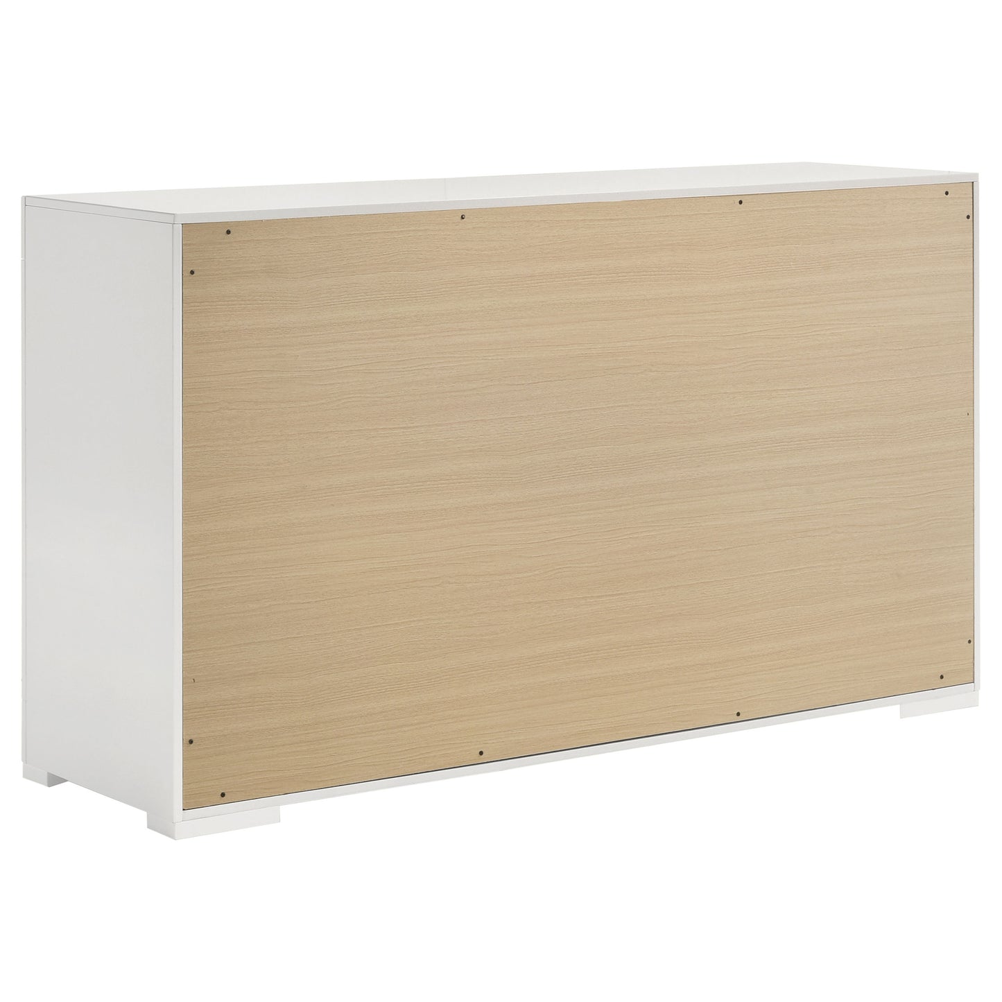 Ives 6-drawer Dresser Cabinet White High Gloss